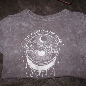 CUTE DESIGN CHARCOAL GREY CROP